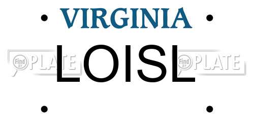 LOISL Virginia License Plate