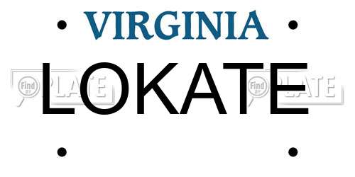 LOKATE Virginia License Plate