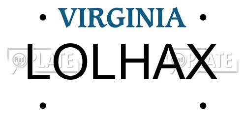 LOLHAX Virginia License Plate