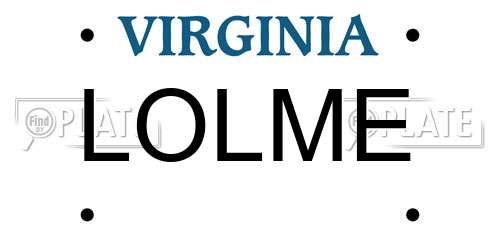 LOLME Virginia License Plate