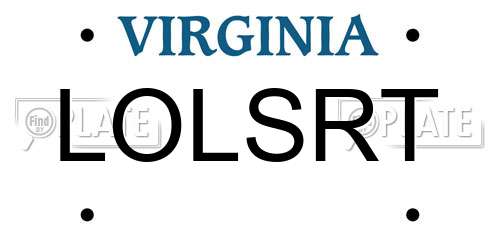 LOLSRT Virginia License Plate