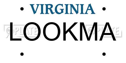 LOOKMA Virginia License Plate