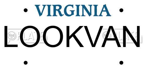 LOOKVAN Virginia License Plate