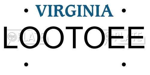 LOOTOEE Virginia License Plate