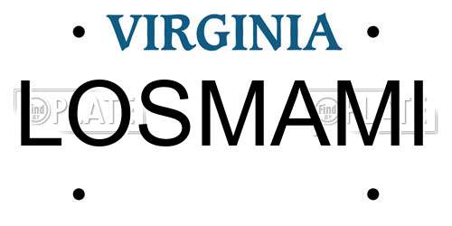 LOSMAMI Virginia License Plate