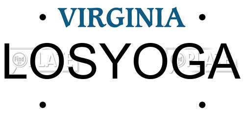 LOSYOGA Virginia License Plate