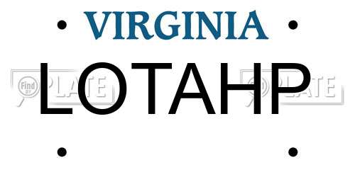LOTAHP Virginia License Plate