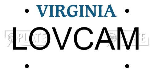 LOVCAM Virginia License Plate