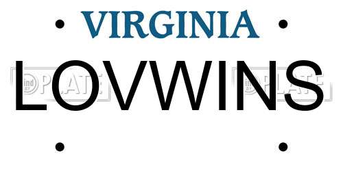 LOVWINS Virginia License Plate