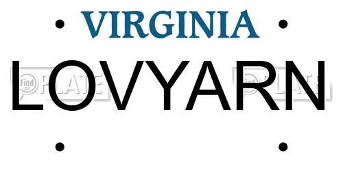 LOVYARN Virginia License Plate