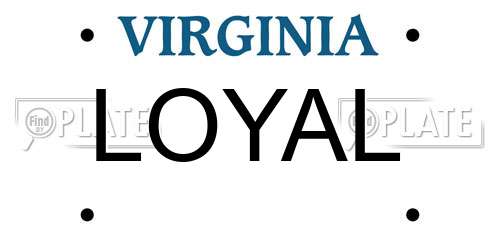 LOYAL Virginia License Plate