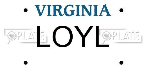 LOYL Virginia License Plate