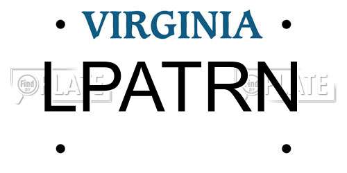 LPATRN Virginia License Plate
