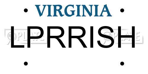 LPRRISH Virginia License Plate