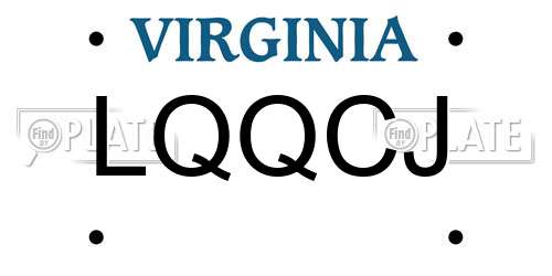 LQQCJ Virginia License Plate