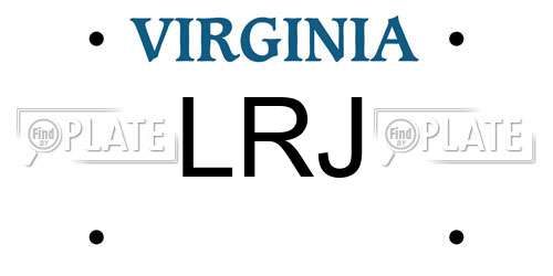 LRJ Virginia License Plate