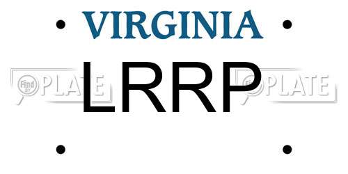 LRRP Virginia License Plate