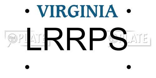 LRRPS Virginia License Plate