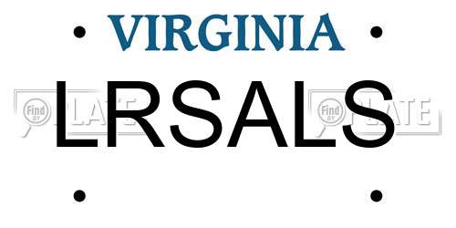 LRSALS Virginia License Plate