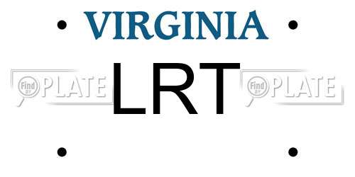 LRT Virginia License Plate