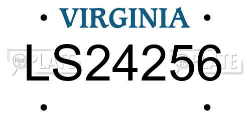 LS24256 Virginia License Plate