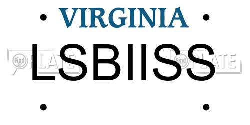 LSBIISS Virginia License Plate