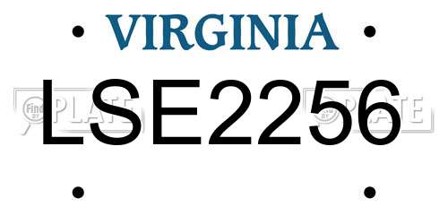 LSE2256 Virginia License Plate