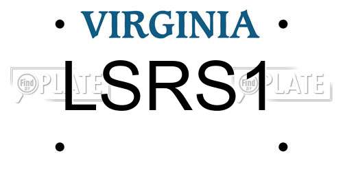 LSRS1 Virginia License Plate