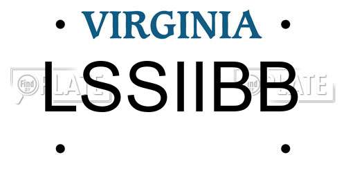 LSSIIBB Virginia License Plate