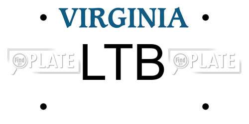 LTB Virginia License Plate