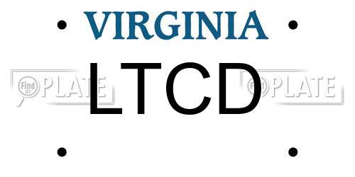 LTCD Virginia License Plate