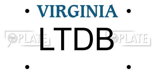 LTDB Virginia License Plate