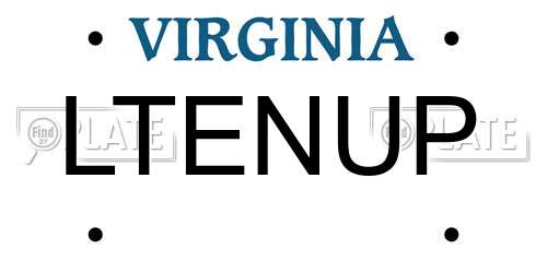 LTENUP Virginia License Plate
