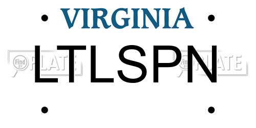 LTLSPN Virginia License Plate