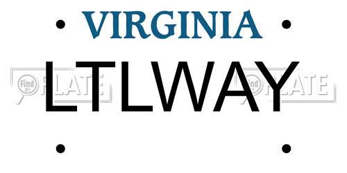 LTLWAY Virginia License Plate