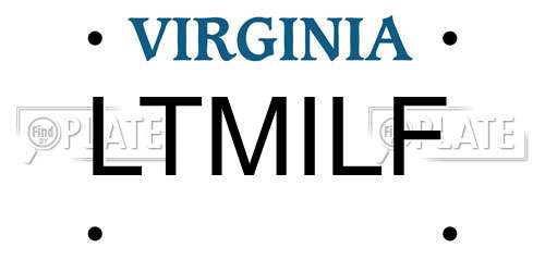 LTMILF Virginia License Plate