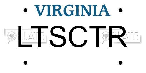 LTSCTR Virginia License Plate