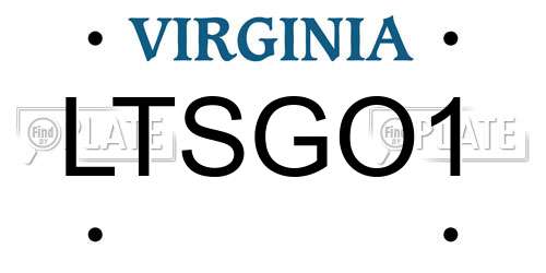 LTSGO1 Virginia License Plate