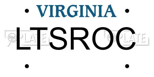 LTSROC Virginia License Plate