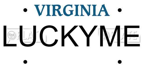 LUCKYME Virginia License Plate