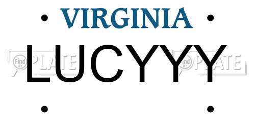 LUCYYY Virginia License Plate