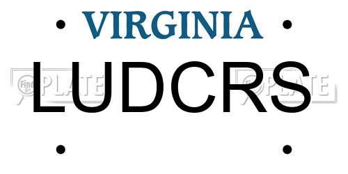 LUDCRS Virginia License Plate