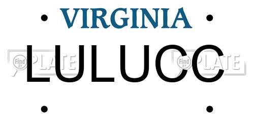 LULUCC Virginia License Plate