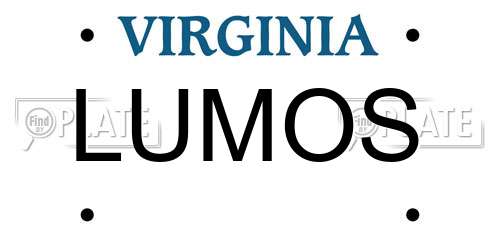 LUMOS Virginia License Plate