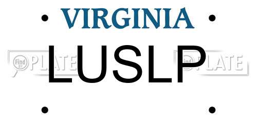 LUSLP Virginia License Plate