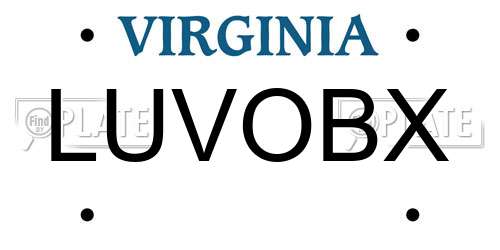 LUVOBX Virginia License Plate
