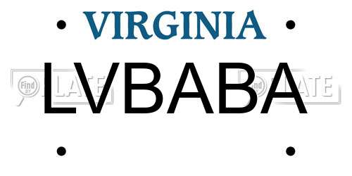 LVBABA Virginia License Plate