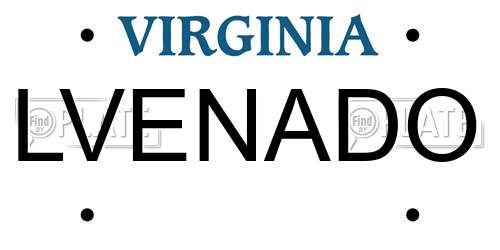 LVENADO Virginia License Plate