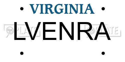 LVENRA Virginia License Plate