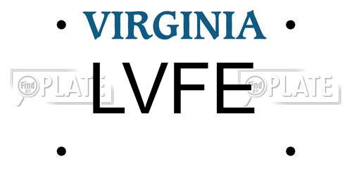 LVFE Virginia License Plate